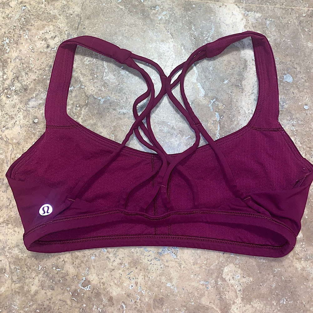 Lululemon Free to Be Wild Maroon sports bra size 4